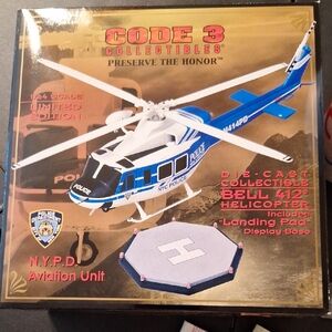 N.Y.P.D. Bell 412 Helicopter - Blue and White